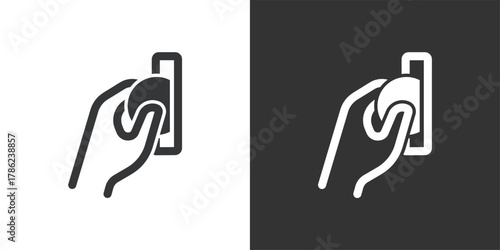 Inserting Coin icon. Solid glyph series icon