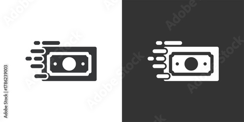 templateFast Money Transfer icon. Solid glyph series icon