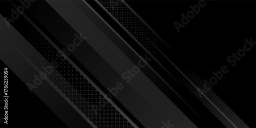 Black abstract background. Elegant dark diagonal shape elements.
