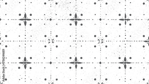 Seamless pattern with floral elements. Winter nature postcard pattern fashion art background. Geometric retro seamless pattern. 