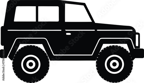 Road vehicle silhouette vector illustration