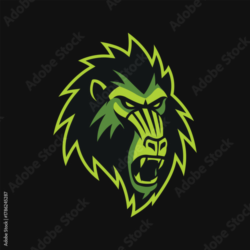 Baboon illustration design