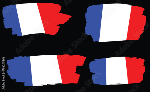Classic french flag design with blue white and red vertical stripes for national pride and patriotism