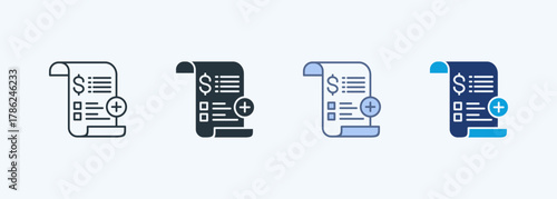Invoice Multiple Style Icon Collection