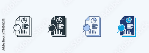 Business Report Multiple Style Icon Collection