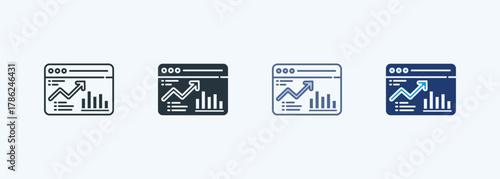 Finance Market Multiple Style Icon Collection