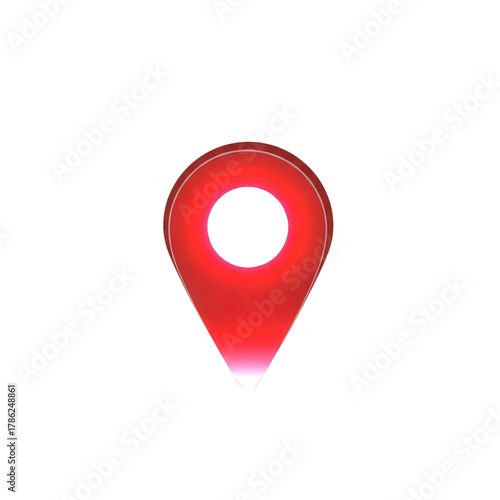 Free Download Red location pin icon isolated on transparent background - GFXLoad