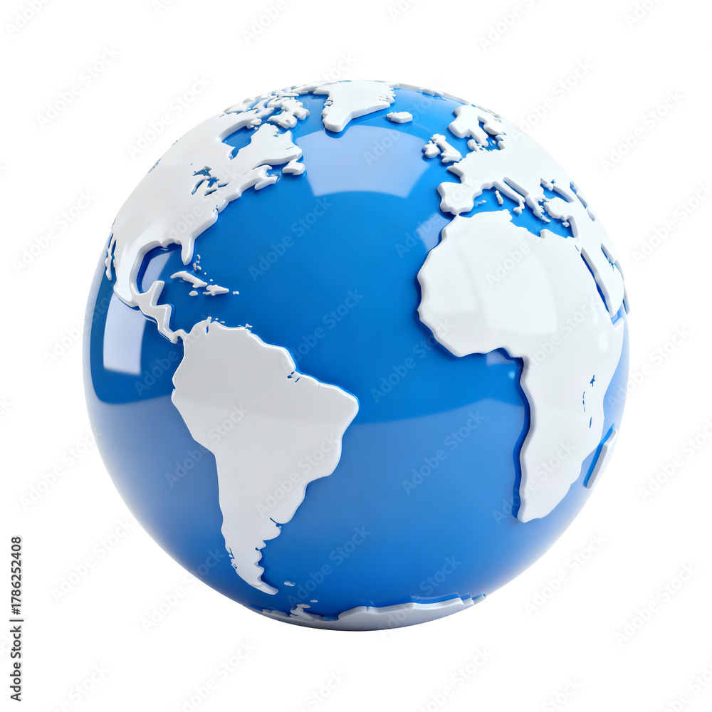 Fototapeta premium globe isolated on white background