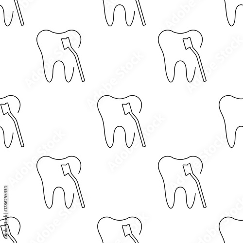 dentist seamless pattern isolated on transparent background.
