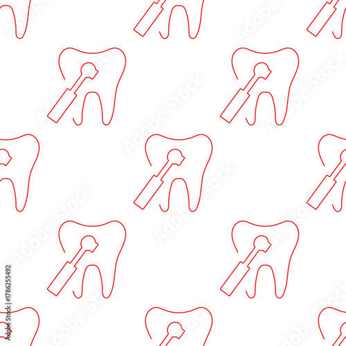 dentist seamless pattern isolated on transparent background.