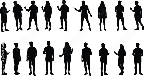 Silhouette, gesture, human figure, body language, communication, pose reference, black outline, expressive, icon, symbol, animation, movement, isolated, white background