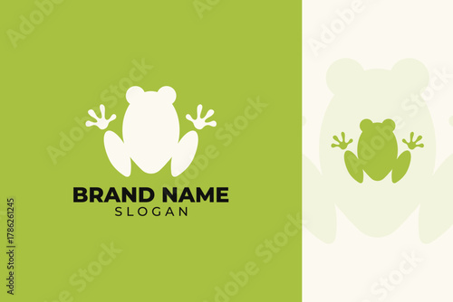 Minimal Frog Logo Design, Simple Modern Animal Brand Identity for Nature or Creative Business