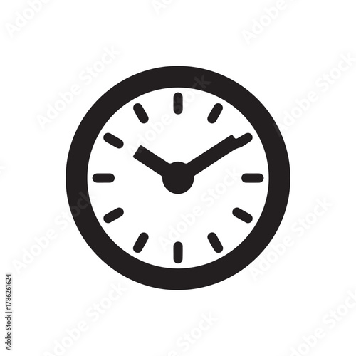 wall clock isolated on white.vector eps 10