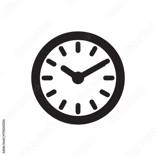 wall clock isolated on white.vector eps 10