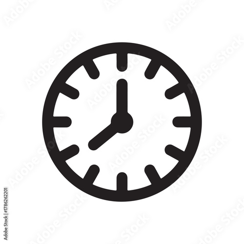 wall clock isolated on white.vector eps 10