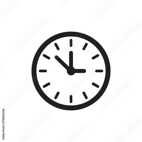 wall clock isolated on white.vector eps 10
