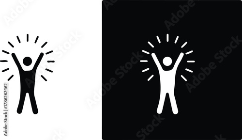 self confidence icon set symbol design person logo vector illustration 