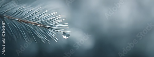 Dewdrop on Blue Spruce Needle