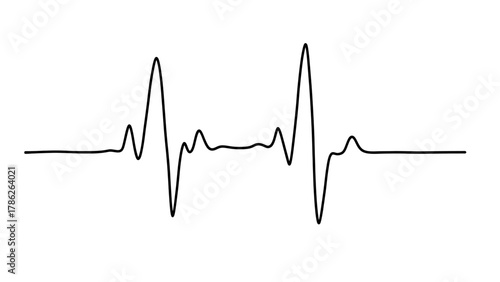 Heart Rhythm Waveform Medical Sign of Vitality and Health Monitoring