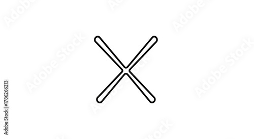 Overlapping strokes creating a crossing figure, minimalistic aesthetic for design projects