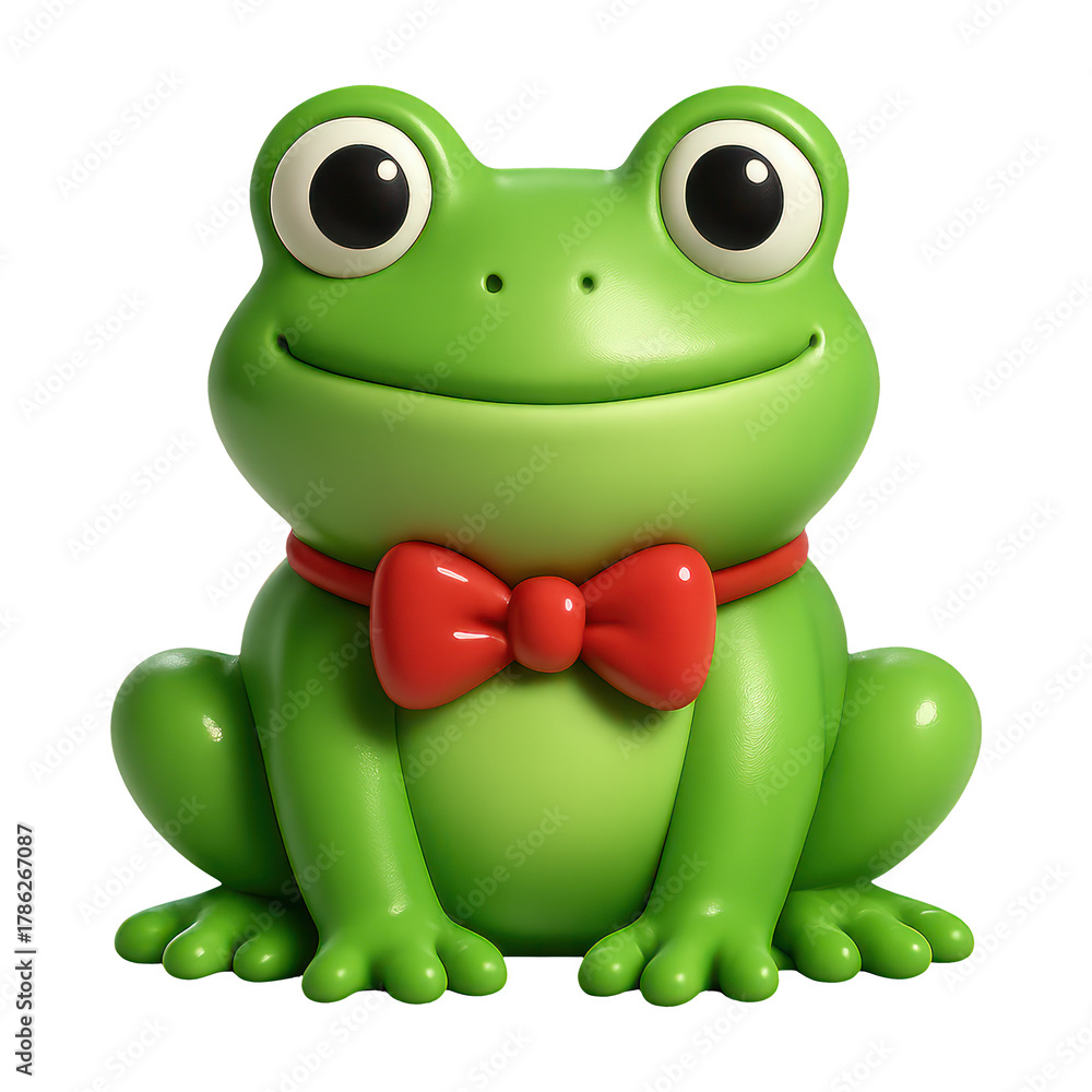 Obraz premium PNG Cute cartoon frog figurine