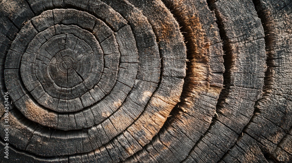 Fototapeta premium Tree trunk cross section texture