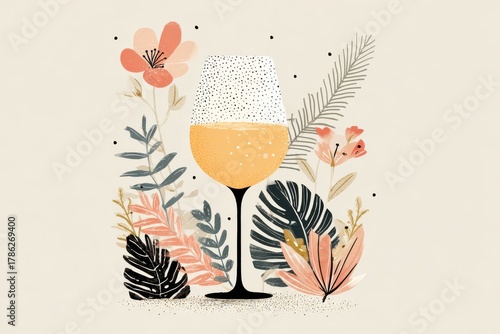 Farewell celebration for cop elegant send-off with wine glass in a banquet hall setting