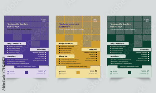 Real Estate Business Flyer Template, Property Sale Flyer Design, Real Estate Flyer Design bundle, property sale flyer