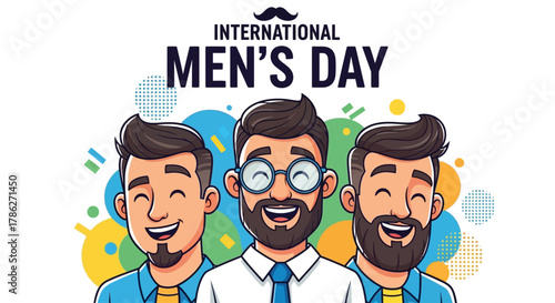 International Men s Day Celebration with Happy Men Characters