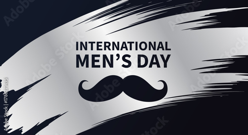 International Men s Day Celebration with Mustache Vector Design