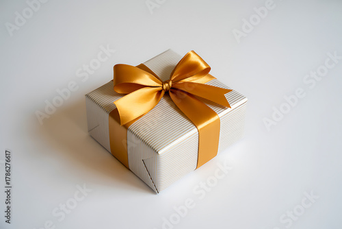 Elegant Gift Box with Gold Ribbon