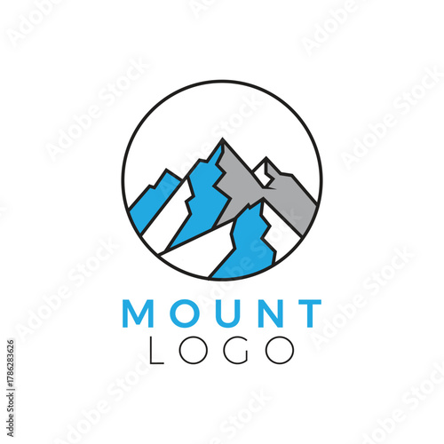Mountain Logo peak summit