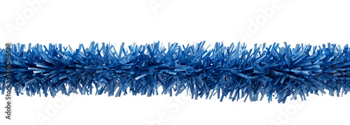 christmas tinsel isolated on white