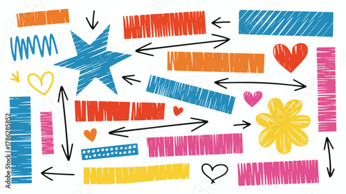 Vector set of scissors icons and symbols illustration