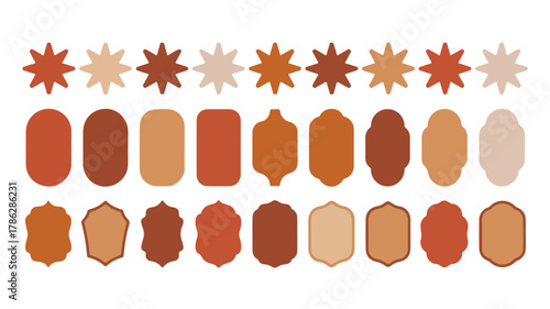 Autumn leaves vector illustration on white background with decorative pattern and vintage design