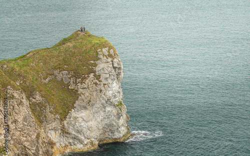 Kinbane Castle ruins on rocky outcrop, Causeway Coast, Northern Ireland – dramatic coastal heritage landscape
