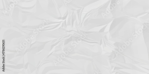 Crumple crushed aged white obsolete rumple craft design. wrinkle ripped creased white crumple aged closeup recycled document grunge paper background.	