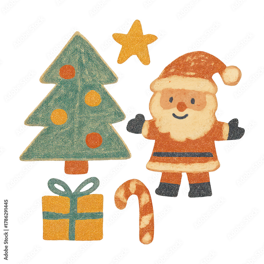 Naklejka premium PNG Festive Christmas holiday illustration.