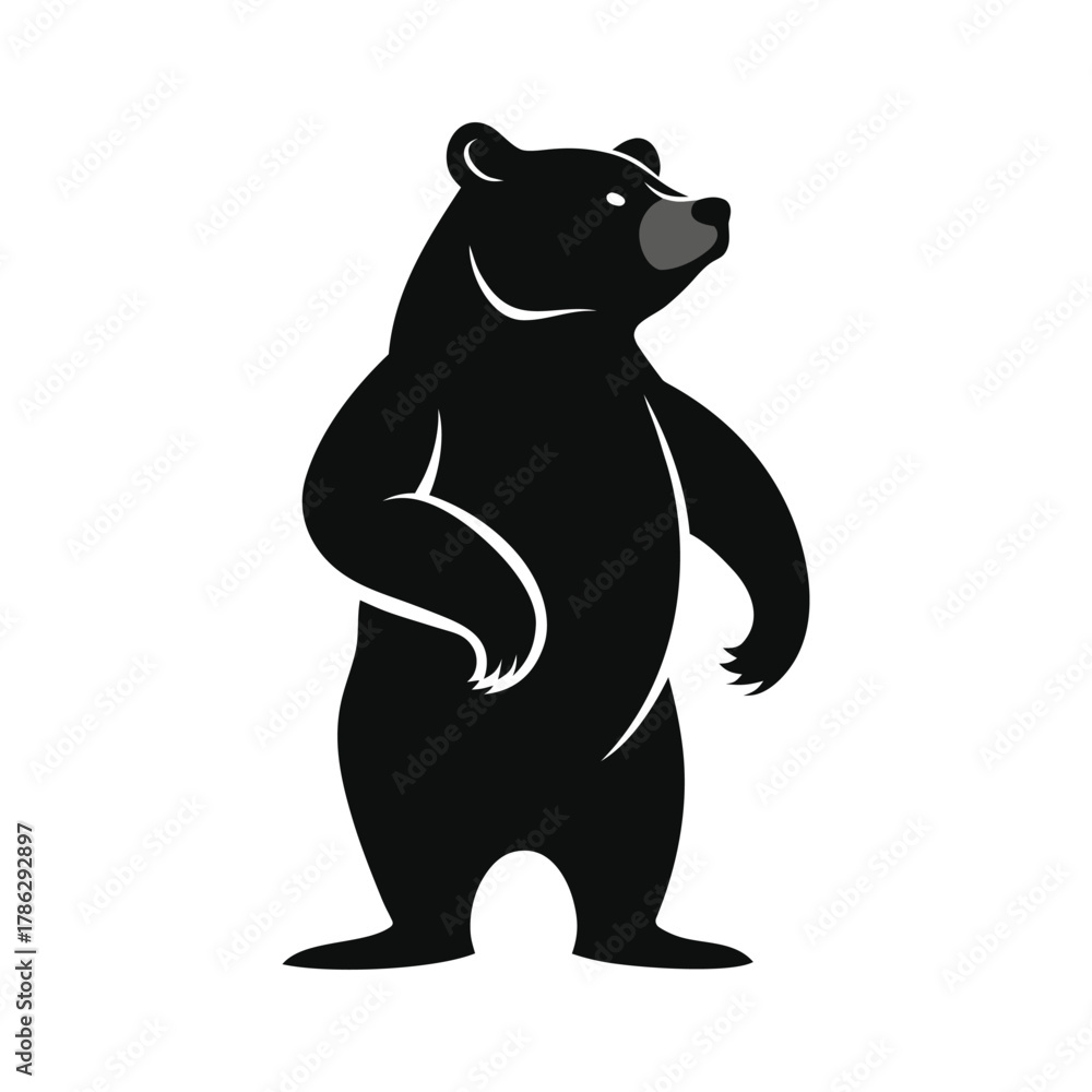 Fototapeta premium silhouette bear icon - vector illustration of bear