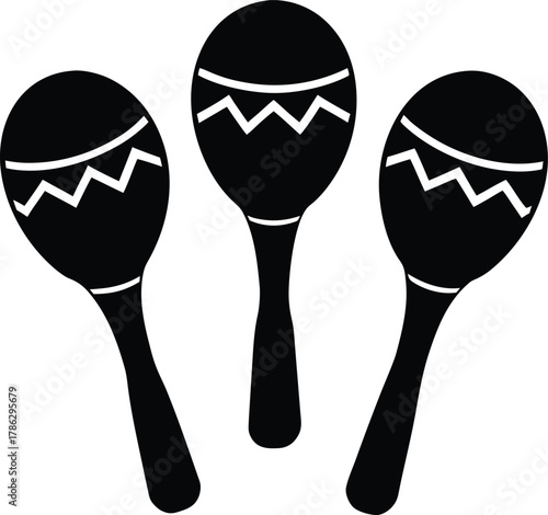 A set of maracas silhouette
