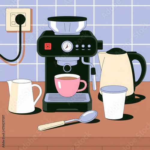 Home coffee station setup