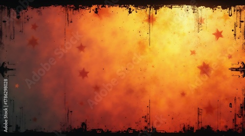 3D Render of Distressed Film Grain Texture with Light Leaks and Grunge Effect”