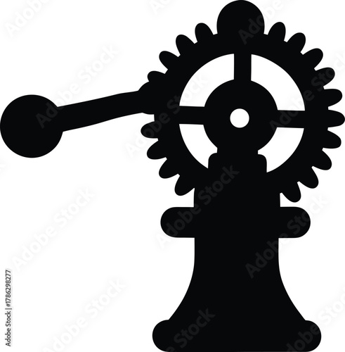 A small lever mechanism silhouette.