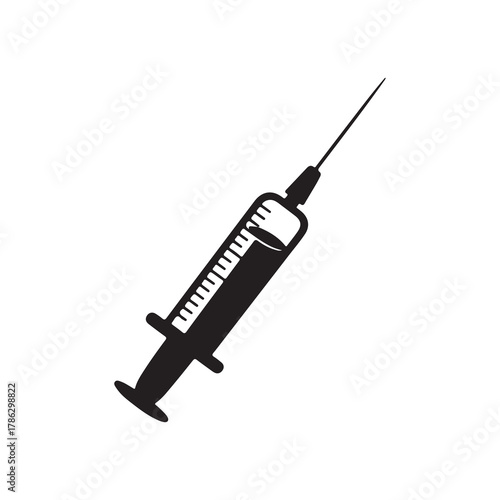 Minimalist Injection Hypodermic Needle Graphic