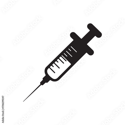 Minimalist Injection Hypodermic Needle Graphic