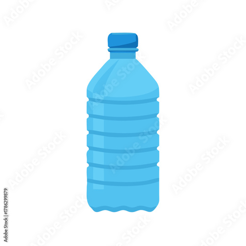 Corrugated plastic water bottle with lid, healthy blue drinking water packed in standard capacity 380ml
