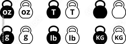 Package weight. Mass of the tare of the packaging material. Definitions of net weight. Gross weight and net weight. Kilogram, gram, ton, OZ, pounds, oz, g, lb. PNG, vector, Jpeg