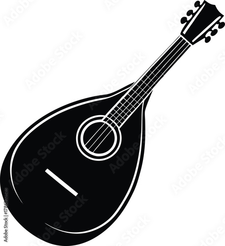 A traditional mandolin silhouette