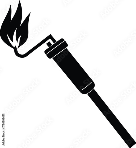A welding torch silhouette
