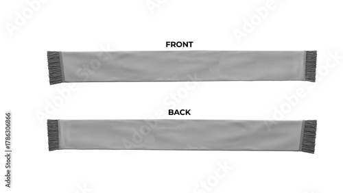 Cuadro en lienzo scarf mockup front and back side on transparent background